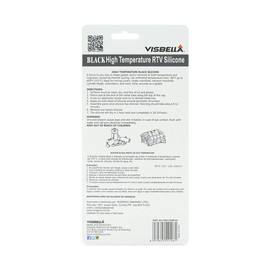 Visbella Visbella High Temperature RTV Silicone Gasket Maker, Sealed Oil Resistant Waterproof Quick Dry Liquid for Bonding Internal Combustion, Steam Turbines, Automotive Engine Parts 3.7OZ (Black)
