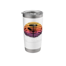 Disc-lexia Funny Frisbee Golf Player Humor Disc Golf Stainless Steel Insulated Tumbler