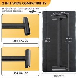 PMMJ Door Hinge Adjustment Tool with Storage Bag,Hinges Gap Adjusting Wrench,with Standard Gauge Heavy .134 & .180,Hinge Bender Tool,Commercial Door Hinge Adjustment Wrench Tool