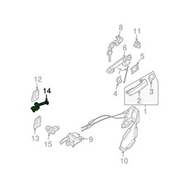 Genuine Nissan Parts - Link Assy-Check,Front Door Rh (80430-9BM0A)