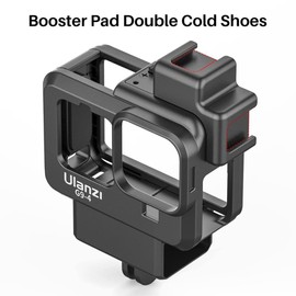 ULANZI G9-4 Vlog Plastic for GoPro 9 Black & GoPro Hero 10 Video Cage Housing with Filter Adapter and Cold Shoe Holder