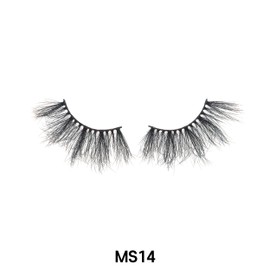 Laflare 3D SILK MINK MAX VOLUME Premium Faux Mink 25mm Extra Long Eyelashes, Cat Eyes, Wispy, Fluffy, Soft as Mink, Multi-layered Dramatic Volume False Lashes (LFMS-MS14)