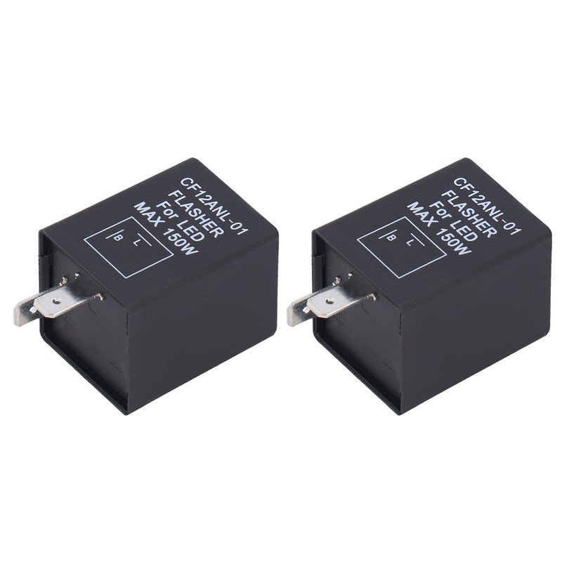 2Pcs LED Flasher 2‑Pin Electronic Relay Normally Open Car Turn