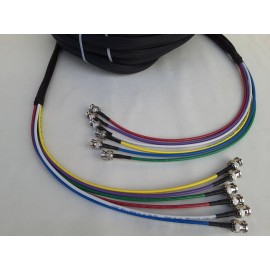 Belden 15 FT 6 Channel Snake Belden 1855A HD-SDI Mini RG59 Video Cable 6 GHZ BNC Male
