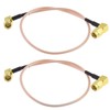 eMagTech 2Pcs SMA Male to SMA Male Right Angle Cable