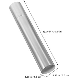 Holibanna Tubo Porta Documentos Acero Inoxidable 35 Cm Grande, Funda Protectora Nacimiento y Diploma, Soporte Archivo Seguro para Oficina y Viaje