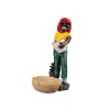 10" Medium Rasta Jamaican Man Holding Bowl Polyresin Ashtray Decoration