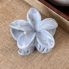 Wedding Clips Flower Hair Clips Hair Accessories for Women Girls Kids 1 Piece Large Hair Claw Elegant Headwear Styling Tools for Party Wedding Daily (Blue)
