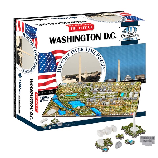 4D Washington DC Skyline Time Puzzle