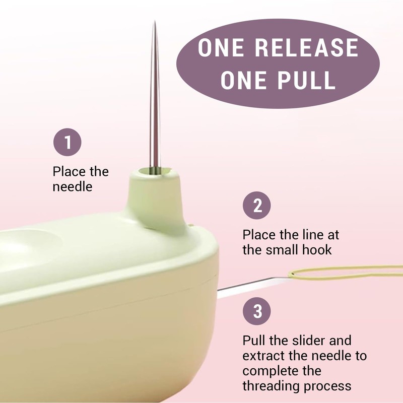 DOOCECIY 2 PCS 2 in 1 Needle Threader Seam Ripper,