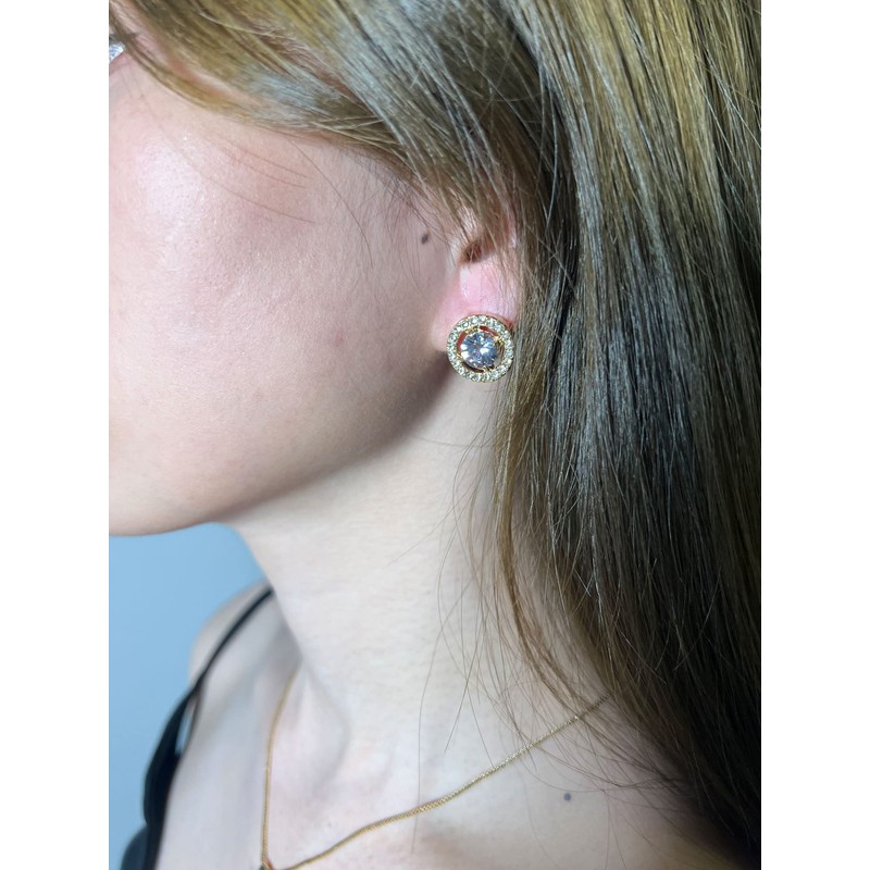 Txibikn 4 Pieces Fashion Shining Zircon Silver Pendent Necklace Earring