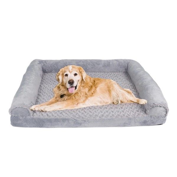 FERPOSH XL Dog Bed Waterproof High-Density Egg Crate Foam Orthopedic