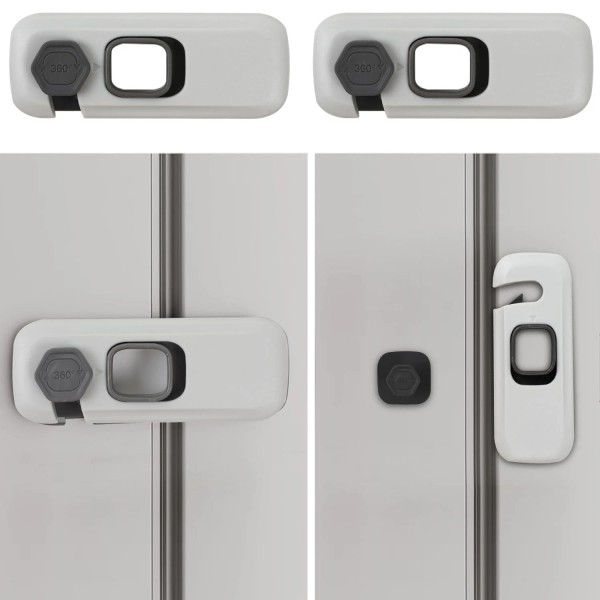 2Pack Child Proof Refrigerator LockFridge Locks for Kids with Sticky