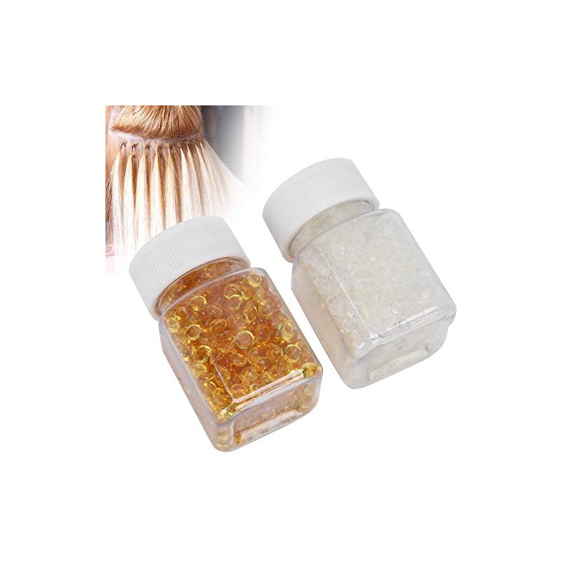 2 botellas de extensión de cabello, gránulo de queratina, fusión