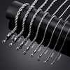 Giftall 2MM Rope Chain Necklace Stainless Steel Twist Rope Chain