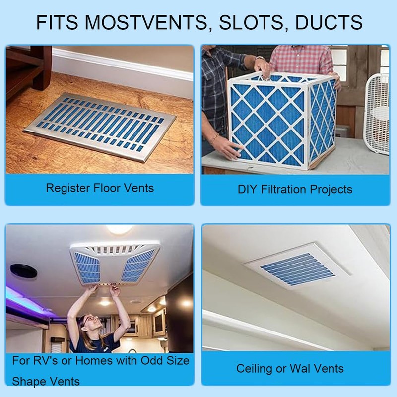 Aisetmoon 10 ft x 11.8 Inches Reusable Air Filter, Cut