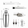 Cocktail Shaker Set, 750 ML Stainless Steel Cocktail Mixing Set
