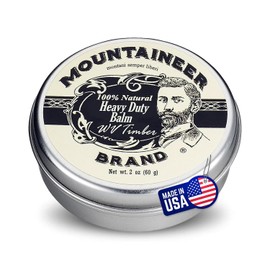 Heavy-Duty Beard Balm by Mountaineer Brand (2 oz) | Beard Tamer and Leave-in Conditioner | WV Timber Scent