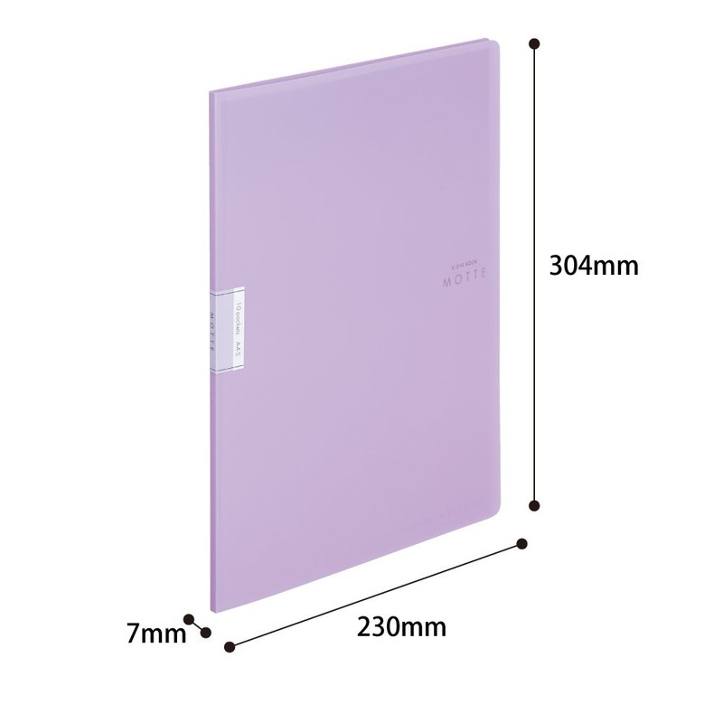 Kokuyo file clear. Book Motte A4 10 Sheets Pocket Purple