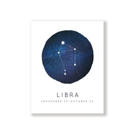 Libra Zodiac Constellation Art 14" x 11" - Minimalist & Dreamy Astrology Print - Perfect Horoscope Print for Nursery Decor, Bedrooms, Playrooms, Classrooms, and Gifts