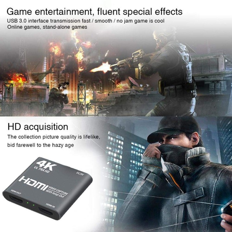 KuWFi 4K HDMI Game Capture Card HDMI to USB3.0 Video