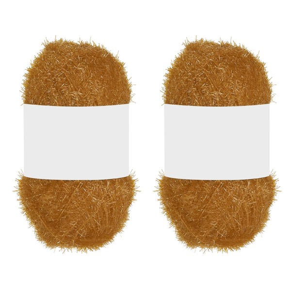 PATIKIL 2 Skeins 109 Yards Scrubbie Yarn, Sparkle Yarn Polyester