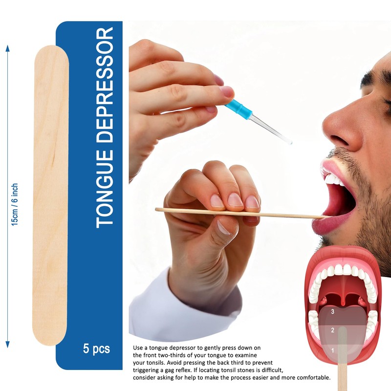 Tonsil Stone Remover Kit with Metal Case, Syringe and Tongue