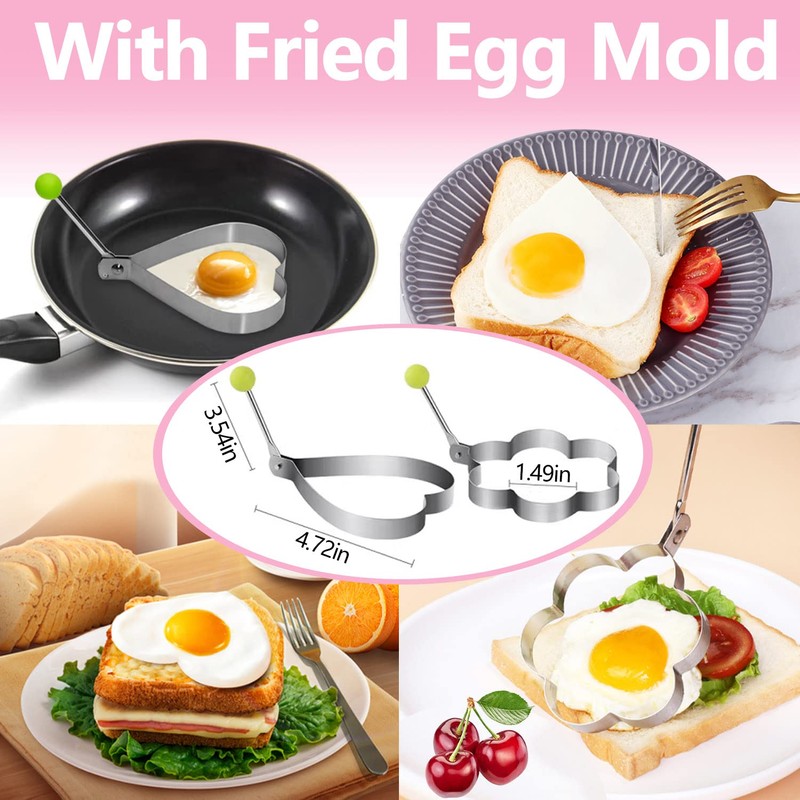 QeeHeng Egg Holder for Refrigerator with 4 Pack Stainless Steel