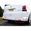 2x Red Lens Rear Bumper Reflector Light Left Right Van