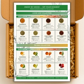 TeaDreamTea Herbal Tea Gift Set 16 Loose Leaf Blends Wellness & Relaxation USA TeaDreamTea