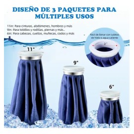 GITIFO T20234-5P 3pzs bolsa de hielo para desinflamar compresas calientes +2*vendaje