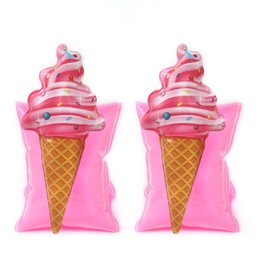 Creative Thick PVC Inflatable Kids Armbands - Ice Cream Cartoon Swimming Aid Free Size/Tiger Style 10ea