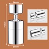 Hibbent Sink Aerator for Kitchen/Bathroom, 2 Modes Faucet Aerator Adjustable