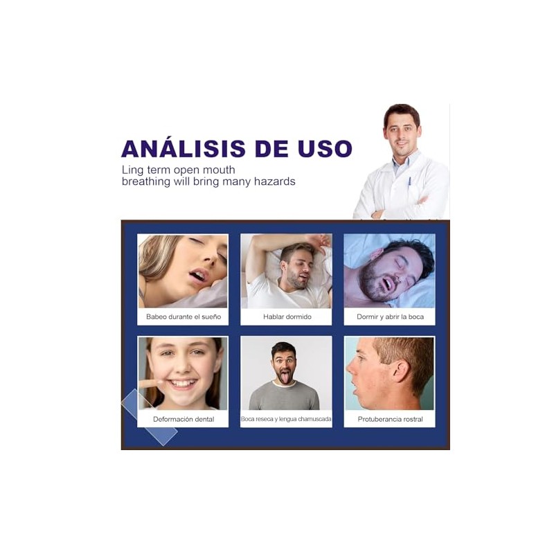 30 PCS Bucales Antirronquidos, Cinta Bucal para Dormir Especialmente Diseñada,