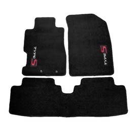 EVPROXP Floor Mats Compatible with 01-05 Civic 2Door 4Door & 02-05 Civic SI 3 Door Hatchback, Black Nylon Factory Fitment Carpet Front & Rear 3PCS Set, with Type S