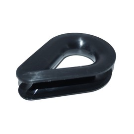 Plastic Thimble 14 mm Pack of 6 Nylon Thimbles for Wire Rope or Rope Diameter 14 mm Nylon Black