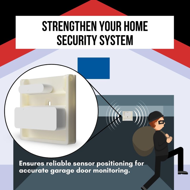 Garage Door Sensor Bracket Compatible with ADT | Universal All-in-One
