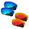 SmartVLT Men's Ice Blue&Fire Red Replacement Lenses for Oakley Jawbone/Racing