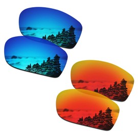 SmartVLT Men's Ice Blue&Fire Red Replacement Lenses for Oakley Jawbone/Racing Jacket Sunglass