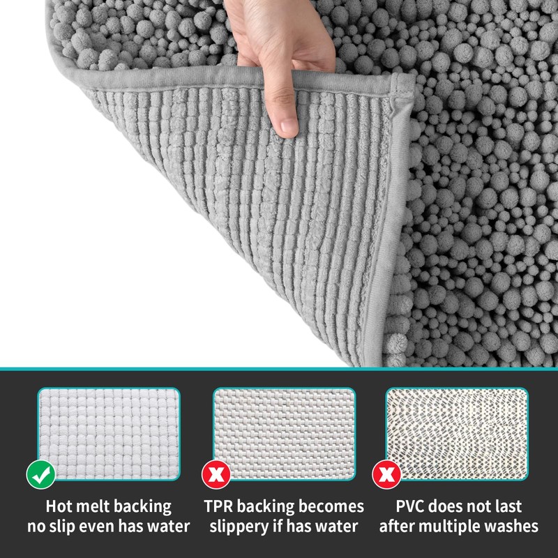 DEXI Bath Mat 40 x 60 cm, Non slip Bathroom