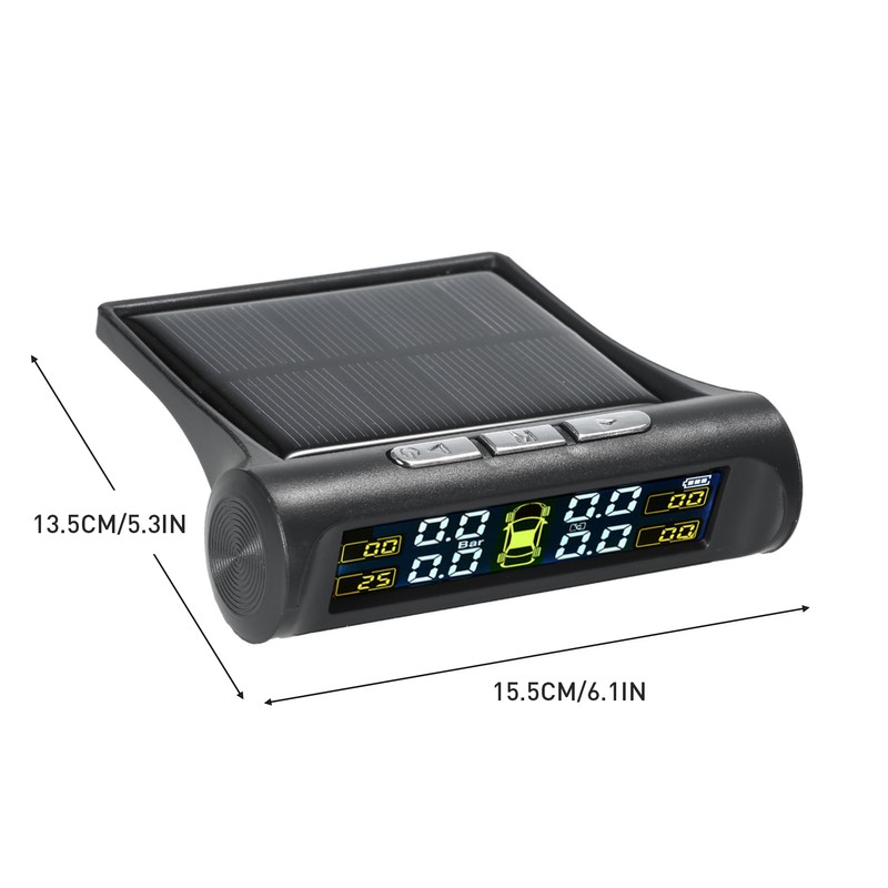 Solar Wireless Car Tire Pressure Monitoring System with 4 External