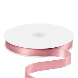 Quhora 5/8" x 100 Yards Satin Ribbon - Rose Gold Silk Ribbon with Spool - Ideal for Gift Wrapping, Floral Bouquets, Crafts, Wedding Party Decorations, Christmas and Sewing Projects