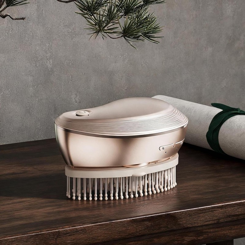 Vibrating Hair Steam Brush Electric Scalp Stimulator Comb