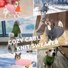 Small Medium Dog Jumpers, Dog Sweaters Pet Cat Warm Knitted