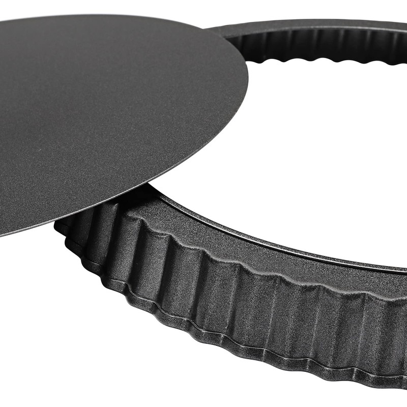 Quiche Pan,22cm Flan Tins with Loose Base,Fluted Tart Tin,Flan Case