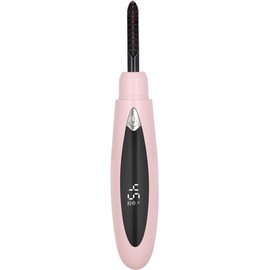 Heated Eyelash Curlers, Heated Lash Curler Rechargeable Eyelash Curler Natural 24 Hours Long-Lasting, Electric Eye Lash Curler Heat with 3 Temp Settings Makeup Tool for Girls Women- Pink