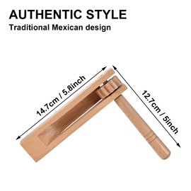 Wooden Spinning Rattle Ratchet Noise Maker Traditional Matraca Toy for Graduation, Foot Ball Games, Party Favors and Sporting Events