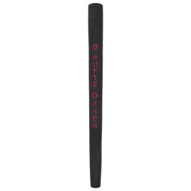 STUDIO CRAFTED 0 Putts Given - Agarre para putter estilo pistola (negro/rojo, 11 pulgadas, 80 g)
