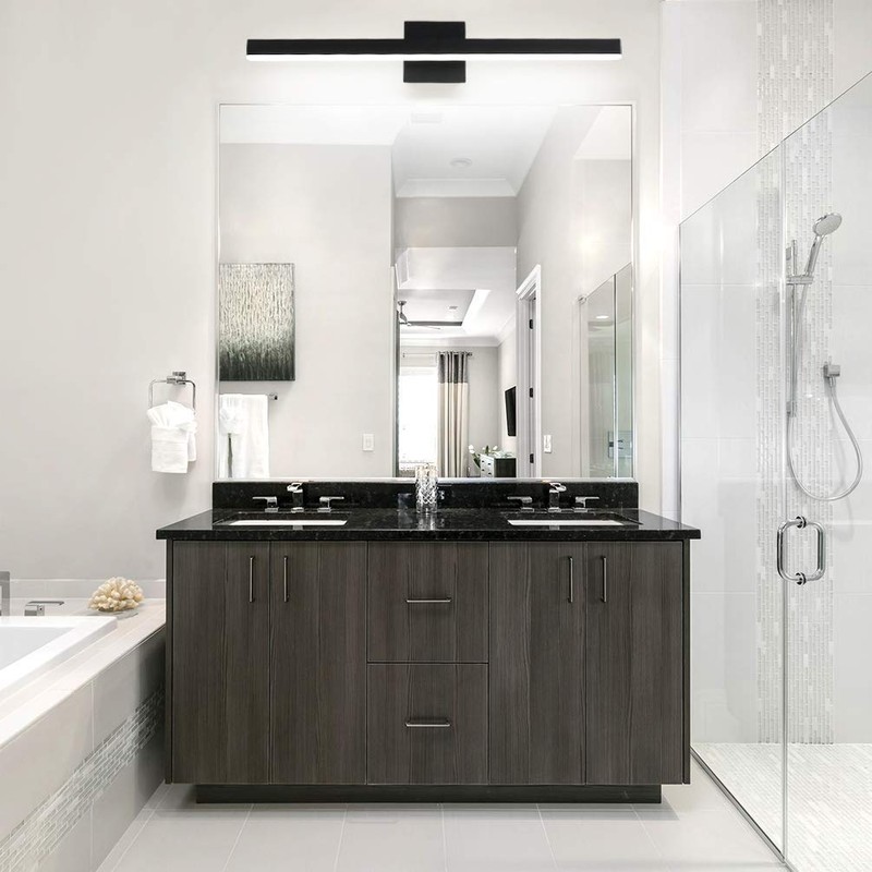 Aipsun 27.6 inch Modern Black Vanity Light LED Black Bathroom