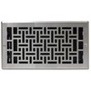Decor Grates AJL612W-NKL Oriental Wall Register, 6" by 12", Brushed